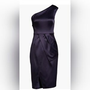 Vince Camuto Satin Tulip Off Shoulder Dress